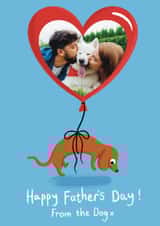 Personalised Father's Day Photo Card created by Sophie Kent Illustration - Cute Father’s Day Card - From The Dog - Dachshund