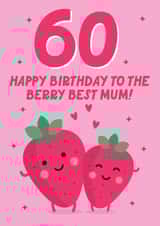 Cute Birthday Card - 60th - Berry Best Mum created by Blush & Blossom 