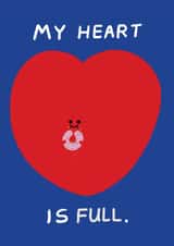 Cute Anniversary Card - Jolly Awesome - My Heart Is Full created by JOLLY AWESOME