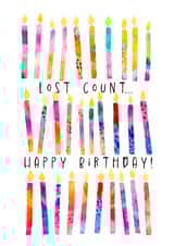 Classic Birthday Card - Lost Count - Candles created by Paint to Paper Designs