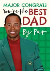 Funny Father's Day/Birthday Card - Tiger Woods - The Masters Green Jacket created by AbiGoLucky