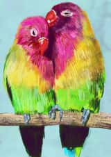Cute Just Because Card - Love Birds created by Greg Stephenson
