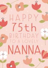 Classic Birthday Card - For Nanna - 75th Birthday created by Juniper and Rose Studio