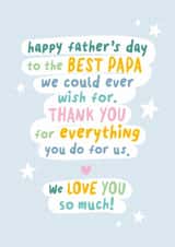 Heartfelt Father's Day Card - Best Papa - We Love You created by Macie Dot Doodles