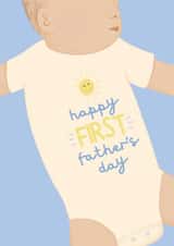 Cute father's Day Card - 1st - Baby created by Sian Moore Illustration