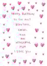 Heartfelt Birthday Card - Wonderful Mom created by HCD Illustration