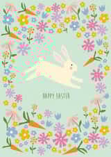 Cute Easter Card - Leaping Bunny created by Valeria Frustaci