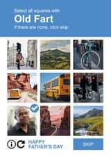 Personalised Father's Day Photo Card created by Paul Stevens - Funny Father's Day Card – Select a Square – Old Fart