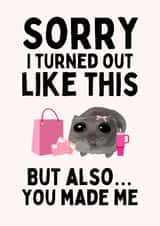 Funny Father's Day Card - Sad Hamster Meme - I Turned Out Like This created by Sundiva Designs