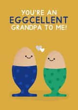 Cute Father's Day Card - Eggcellent Grandpa created by Jeff and the Squirrel