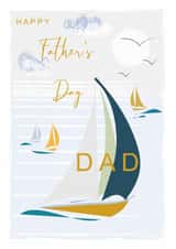 Classic Father's Day Card - Nautical Sunset - Boats created by SABIVO Design by Sabina