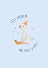 Silly Goose Confetti Birthday Card for Friend created by Illustratoni