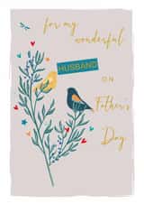 Classic Father's Day Card - Birds on a Branch - For Husband created by SABIVO Design by Sabina