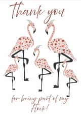 Thank you for being part of my flock - Flamingo Thank you card created by Ashley Roberts