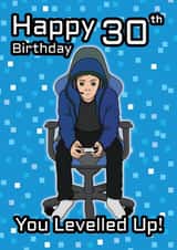Fun Birthday Card - 30th - Levelled Up - Gamer created by @Cupsie's Creations