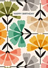 Arty Birthday Card - Retro Daisies created by Taya Cosgrove