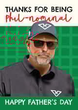 Golf Father's Day Card - Phil Mickelson - Pun created by AbiGoLucky