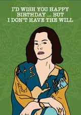 Funny White Lotus Victoria Ratliff Parker Posey Birthday Card created by Josh Hayes