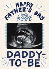 Personalised Father's Day Photo Card created by Christine Cuddihy Illustration - Classic Father's Day Card - Daddy To Be