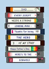 Classic Father's Day Card - Retro Video Tapes created by Of Life & Lemons Ltd.