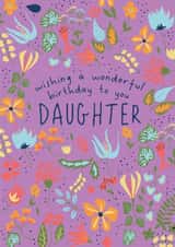 Pretty Birthday Card - For Daughter - Tropical Flowers created by @Laura Lonsdale Designs