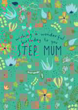Pretty Birthday Card = For Step Mum - Tropical Flowers created by @Laura Lonsdale Designs