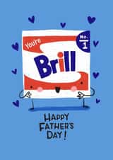 Cute Father’s Day Card - Brillo Pad - No.1 Dad created by Nicola Watson