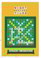 Scrabble inspired birthday card created by two two one design