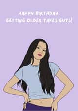 Fun Birthday Card - Olivia Rodrigo - Guts created by Megan Smith