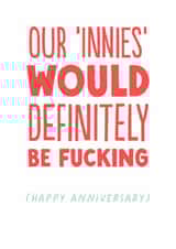 Funny Anniversary Card - Severance - Innies created by The Buddy Fernandez Card Co.