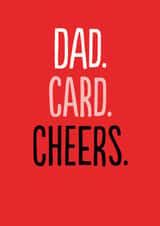 Funny Father's Day Card - Cheers created by The Buddy Fernandez Card Co.