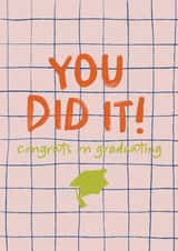 Modern Graduation Card - Congrats On Graduating - You Did It! created by Sweetlove Press