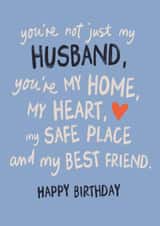 Heartfelt Birthday Card - For Husband- Not Just My Husband created by Sweetlove Press