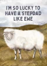 Funny Father's Day Card - For Step Dad - Ewe created by Hello Fridays Studio