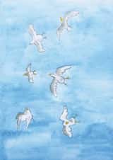 Seagulls in a storm! created by Claire Sells