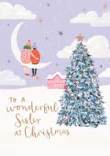 Classic Christmas Card - For Sister - Snow created by Louise Tiler