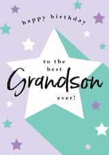 Classic Birthday Card - Best Grandson Ever created by Michelle Fiedler Design