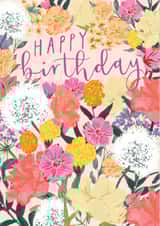 Pretty Birthday Card - For Her - Flowers created by Louise Tiler