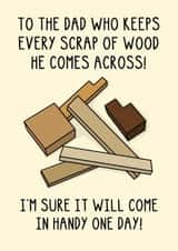 Funny Father's Day Card - Scrap Wood created by OhJaye