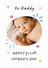 Personalised Father's Day Photo Card created by @hollielonglanddesigns - Classic Father's Day Card - 1st - Daddy