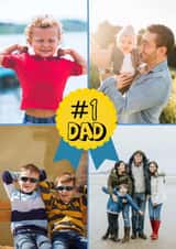 Personalised Father's Day Photo Card created by @hollielonglanddesigns - Classic Father's Day Card - Number One Dad