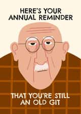 Cheeky Birthday Card - For Him - Old Git created by AbiGoLucky