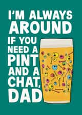 Heartfelt Father's Day Card - Pint And A Chat created by Pickled Prints