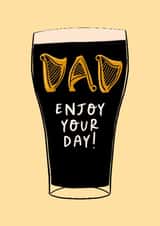 Classic Father’s Day Card - Guinness - Enjoy Your Day created by patternmuse