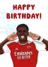 Saka Birthday Card - Football Card created by Nicely Said Co.