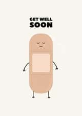 Cute Get Well Card - Get Well Soon - Plaster created by Pearl Ivy