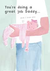 Cute 1st Father's Day Card - Baby Girl - For Daddy created by Holly Fox