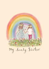 Pretty Birthday Card - Lovely Sister created by Love Lucy Illustration