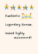 Cute Father's Day/Birthday Card - Five Star Dad - LGBTQ+ created by Paperlink and Meraki Greeting Cards