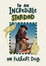 Personalised Father's Day Photo Card created by Abbie Imagine - Classic Father's Day Card - Incredible Step Dad